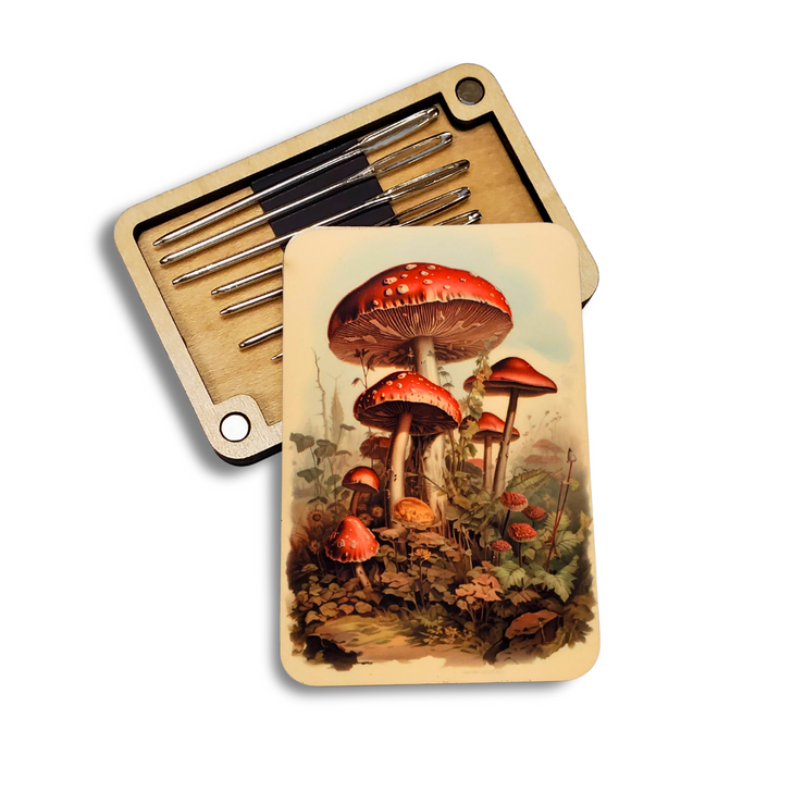 Needle Minder Storage Case | Vintage Mushrooms