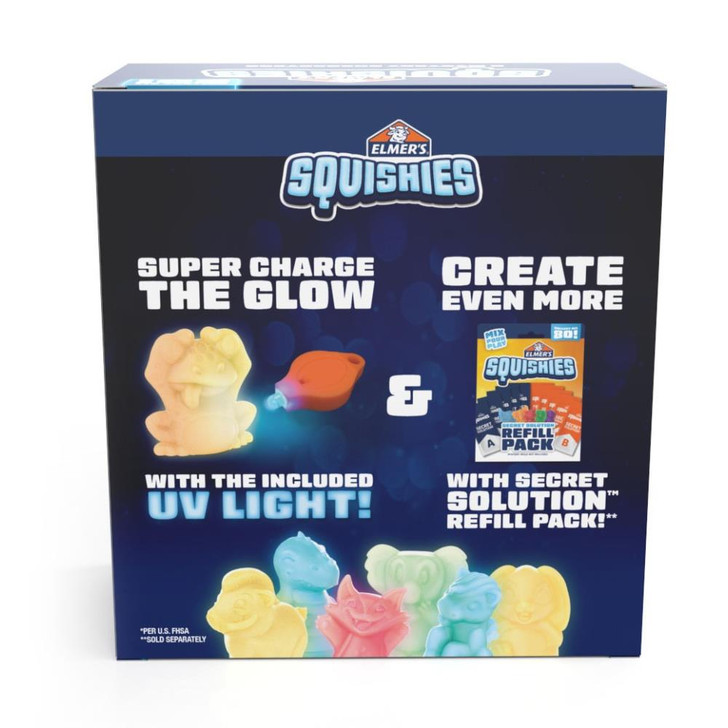 Elmer's Squishies Glow In The Dark Kit | Mystery Characters