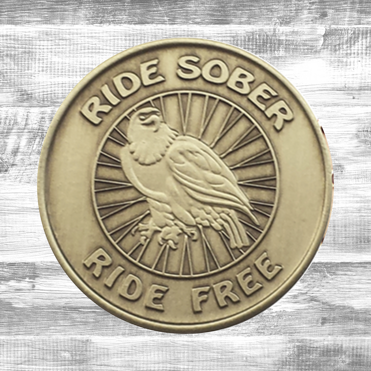 Ride Sober Antique Bronze Coin