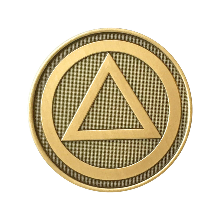 Alcoholics Anonymous AA Affirmation Coin - Antique Bronze Sobriety Medallion