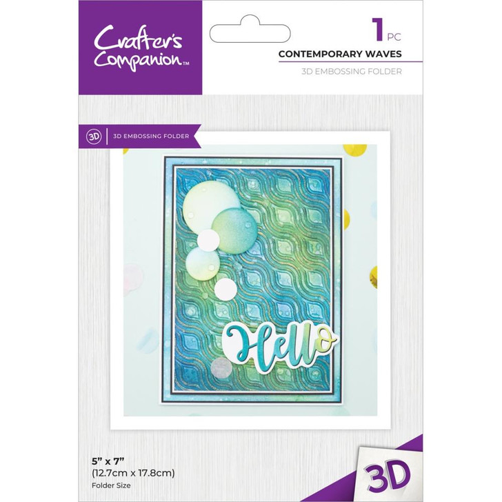 Crafter's Companion 3D Embossing Folder | Contemporary Waves