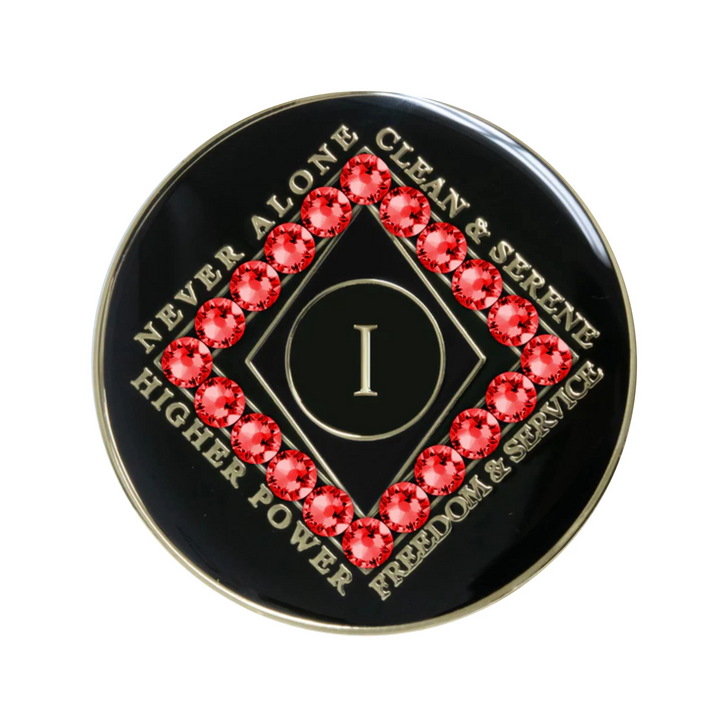 NA Clean Time Lt. Siam Red Crystal Coin Medallion