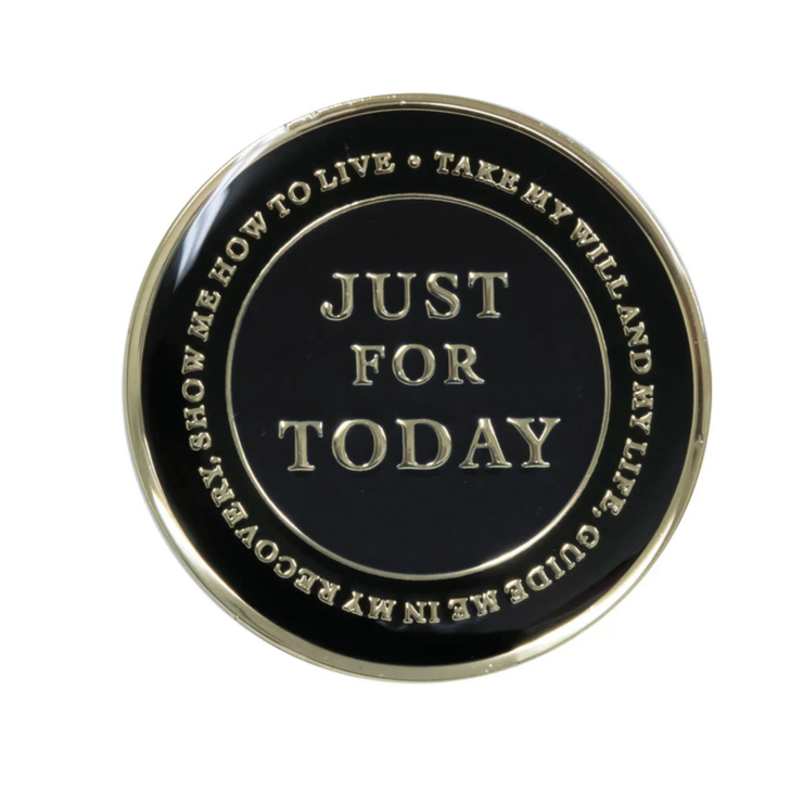 Narcotics Anonymous Clean Time Black Fuchsia Crystal Anniversary Coin