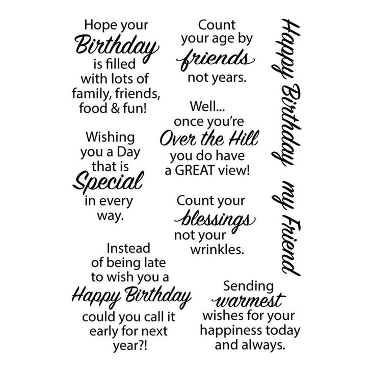 Stampendous Clear Stamps | Birthday Messages