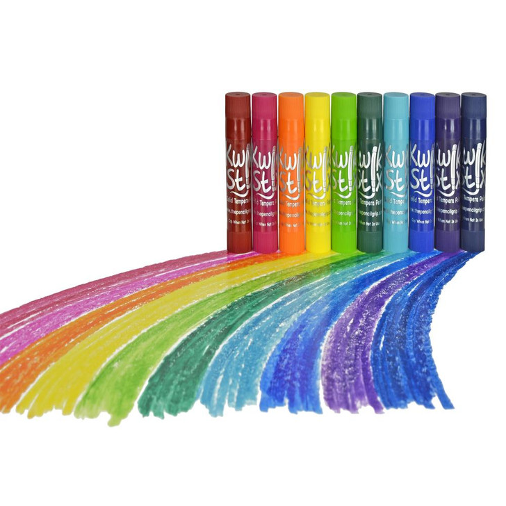 Kwik Stix Solid Tempera Paint Sticks 10/Pkg | Jewel Tone