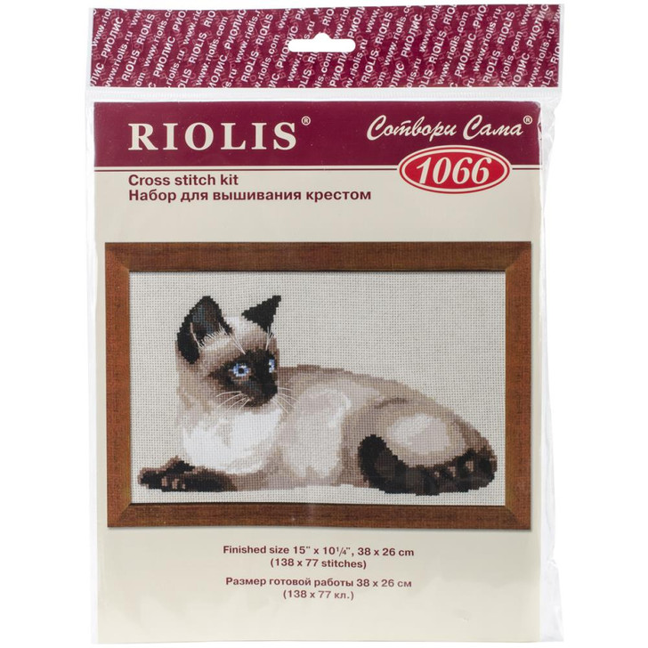 RIOLIS Counted Cross Stitch Kit | Thai Cat