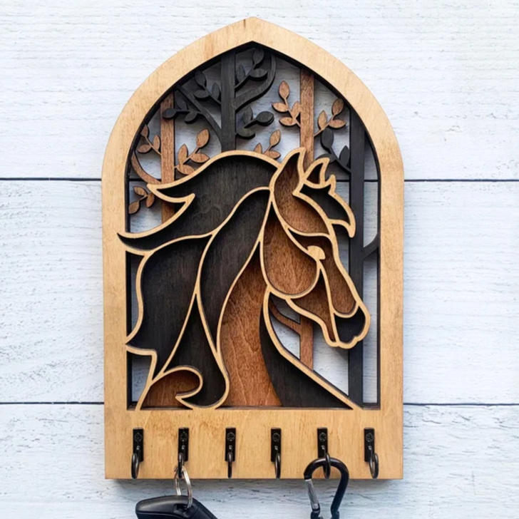 Key Holder Wall Plaque | Horse