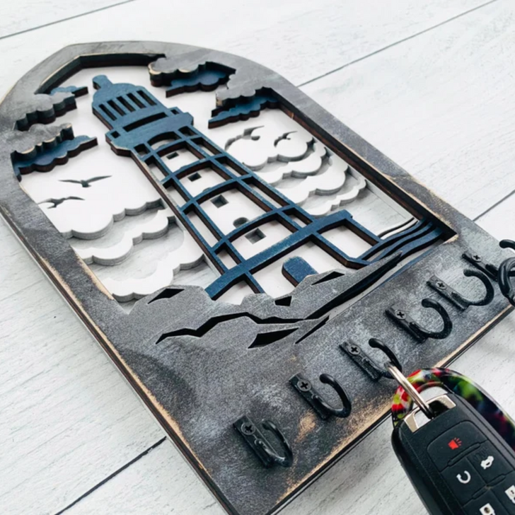 Key Holder Wall Plaque | Lighthouse