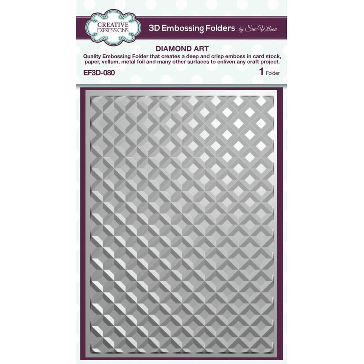 Creative Expressions 3D Embossing Folder | Creative Expressions 3D Embossing Folder | Interlocking Squares