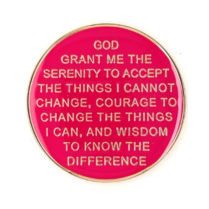 AA Pink & Pearl Sobriety Anniversary Coin