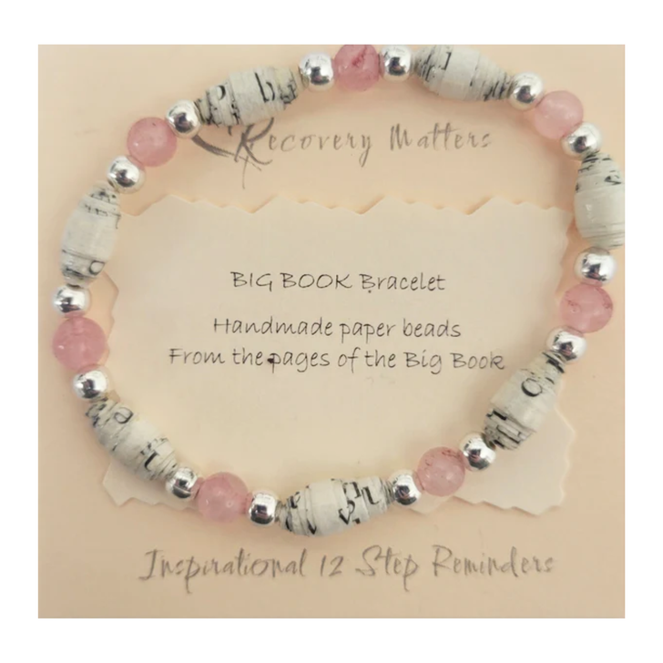 AA Big Book Natural Beads Sobriety Bracelet