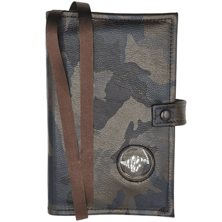 AA Big Book & 12 & 12 Large Print Leather Camo Double Book Cover – Alcoholics Anonymous Recovery Gift