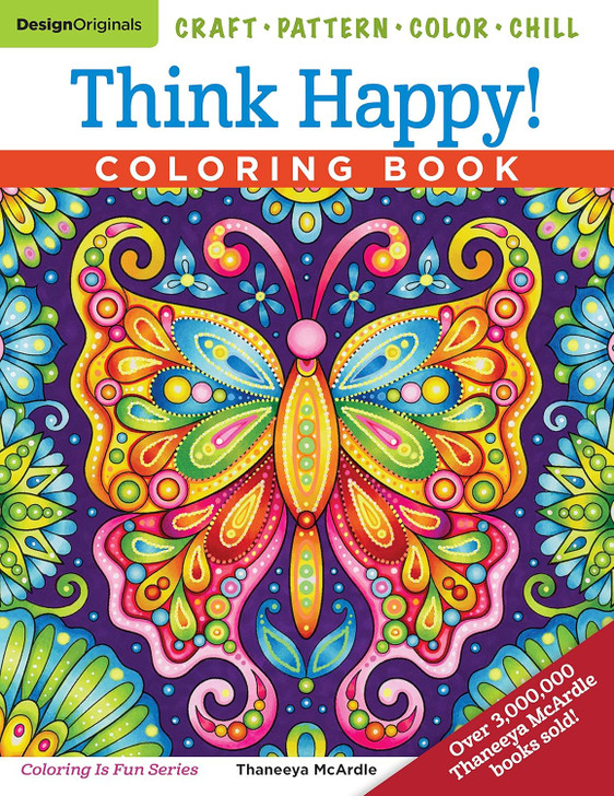 Design Originals Think Happy! Coloring Book