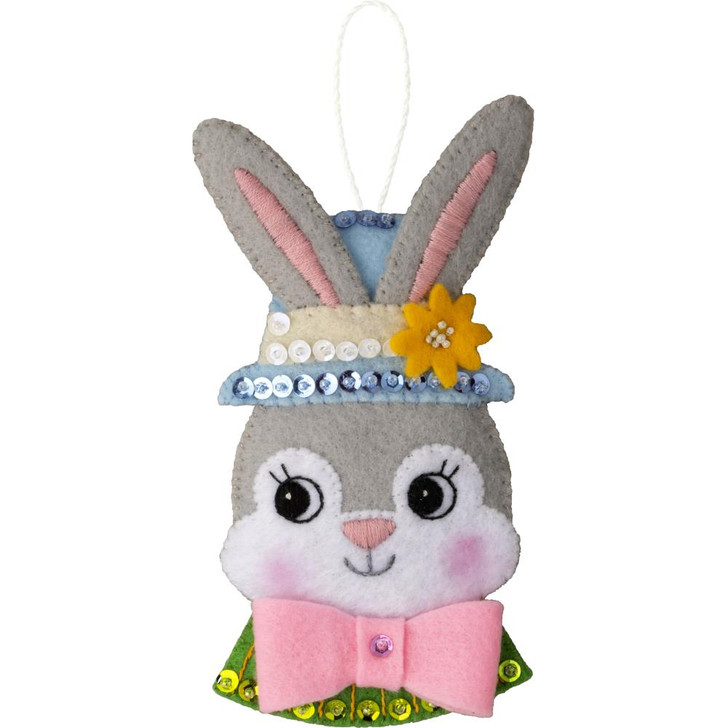 Bucilla Easter Bonnet Parade Felt Applique Ornaments Kit 6/Pkg
