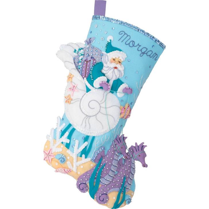 Bucilla Santa's Sea Life Felt Applique Stocking Kit