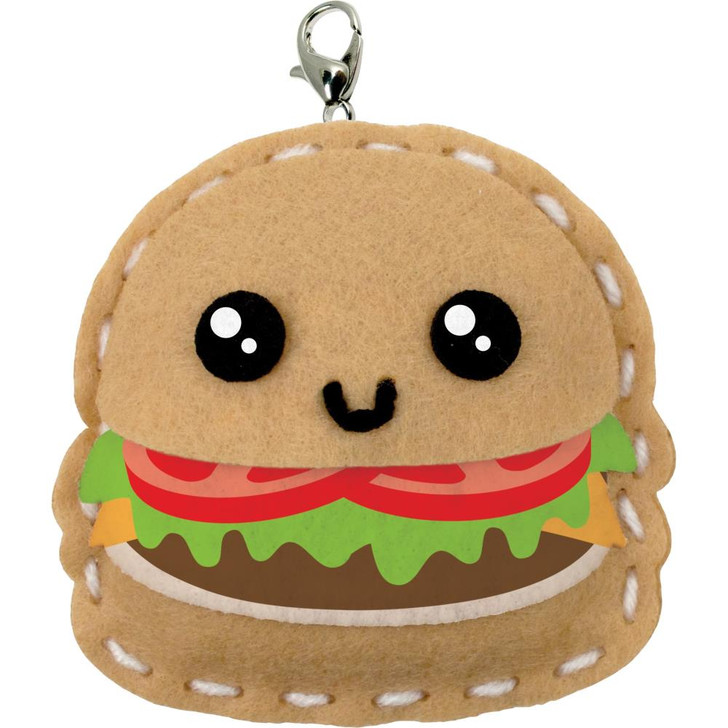American Crafts Burger Sew Cute Backpack Clip Sewing Kit
