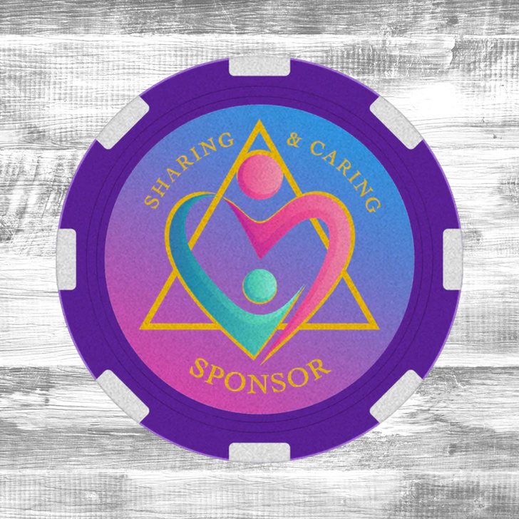 AA & NA Poker Chip – Sharing & Caring Sponsor Sobriety Token