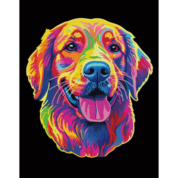 Diamond Dotz Neon Golden Retriever Diamond Facet Art Kit