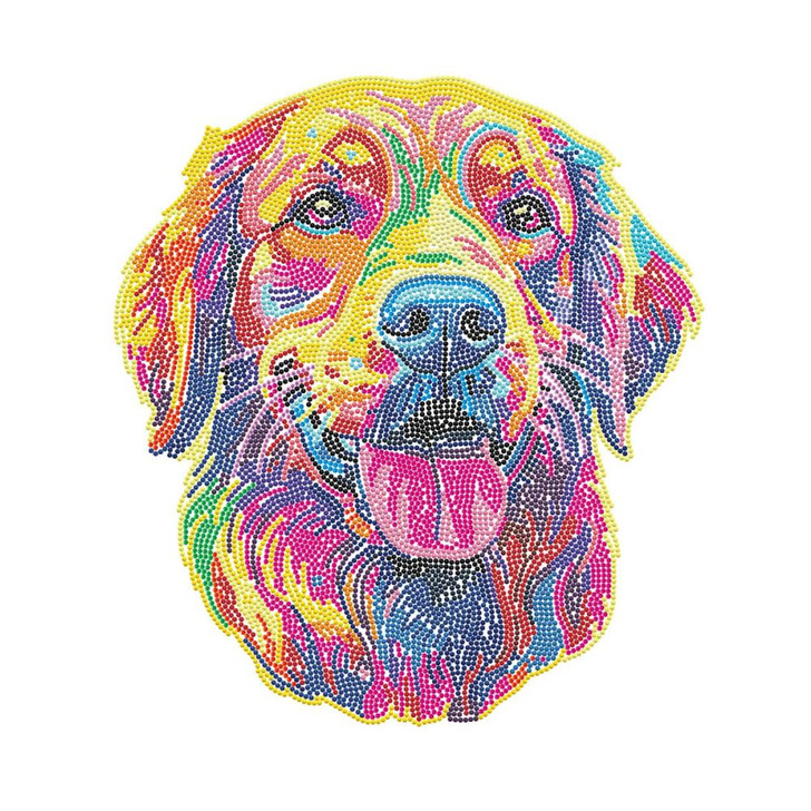 Diamond Dotz Neon Golden Retriever Diamond Facet Art Kit