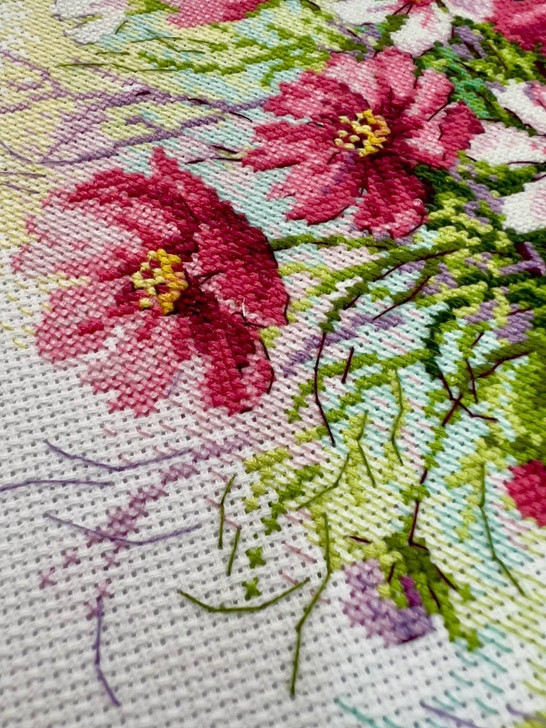 RIOLIS Watercolor Cosmos Counted Cross Stitch Kit