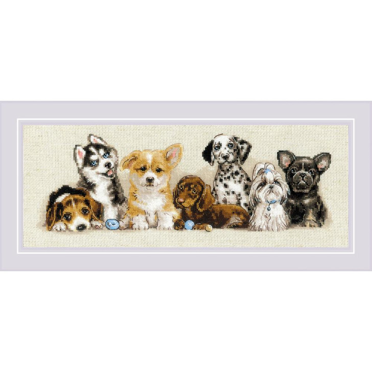 RIOLIS Puppies Counted Cross Stitch Kit