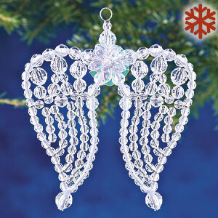 The Beadery Holiday Beaded Ornament Kit | Angel Wings