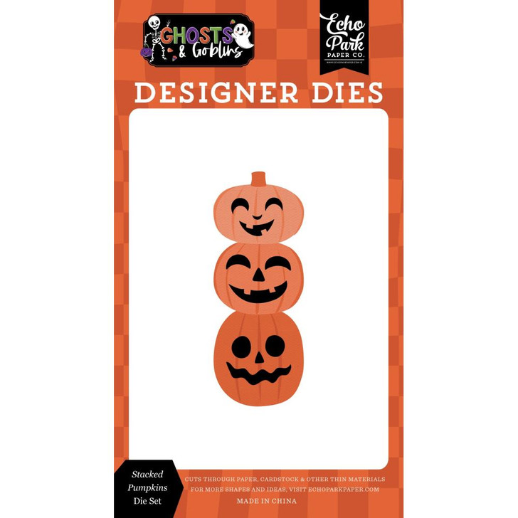 Echo Park  Ghosts And Goblins: Stacked Pumpkins Small Designer Dies