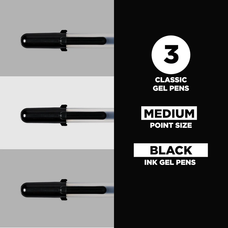 Sakura Gelly Roll Medium Point Pens 3/Pkg | Black