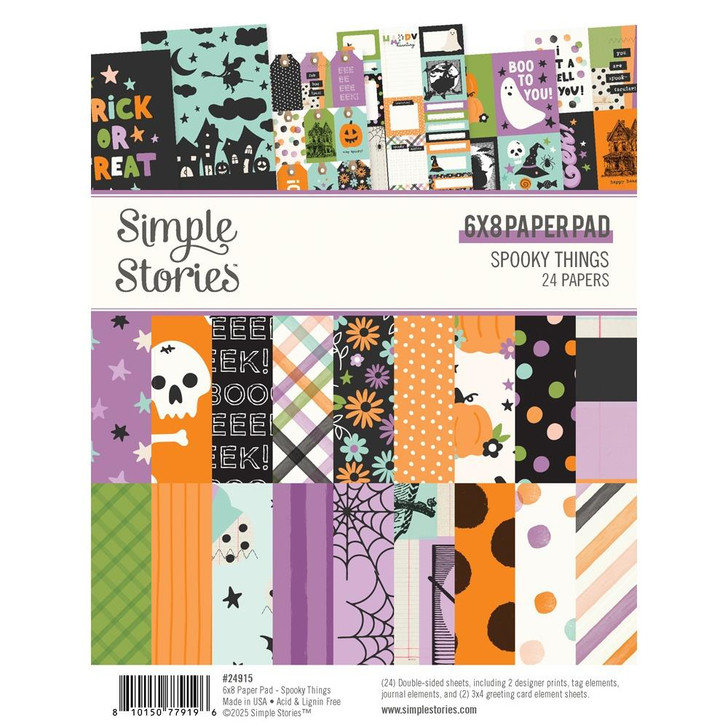 Simple Stories Double-Sided Paper Pad 6"X8" 24/Pkg | Spooky Things