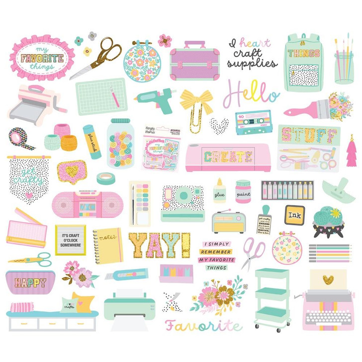 Simple Stories Bits & Pieces Die-Cuts 64/Pkg | Crafty Things