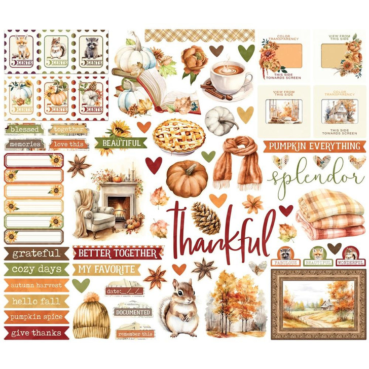 Simple Stories Simple Vintage Bits & Pieces Die-Cuts 44/Pkg | Autumn Breeze