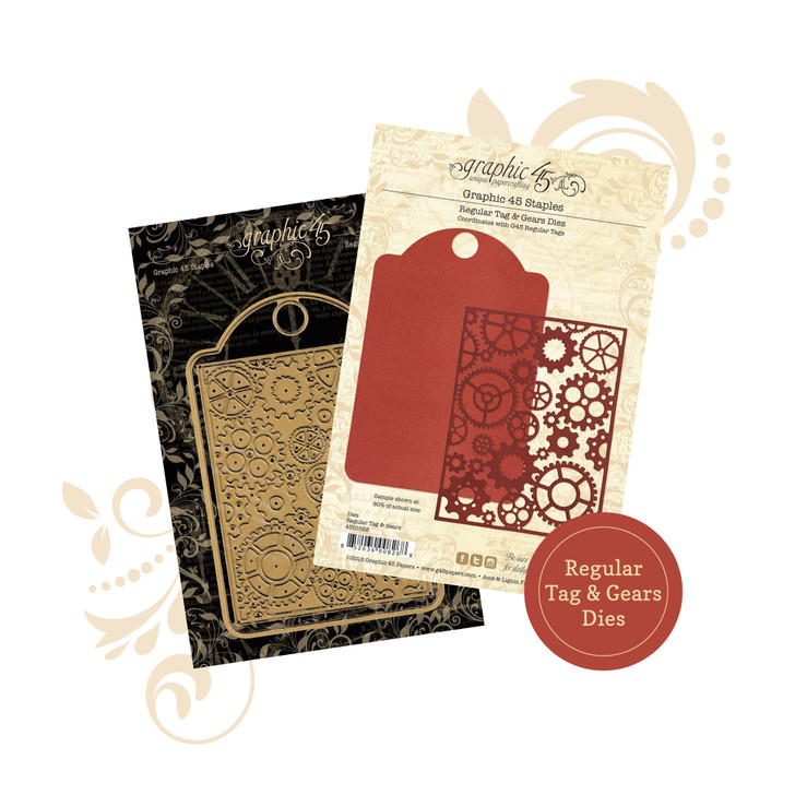 Graphic 45 Staples Dies | Regular Tag & Gears