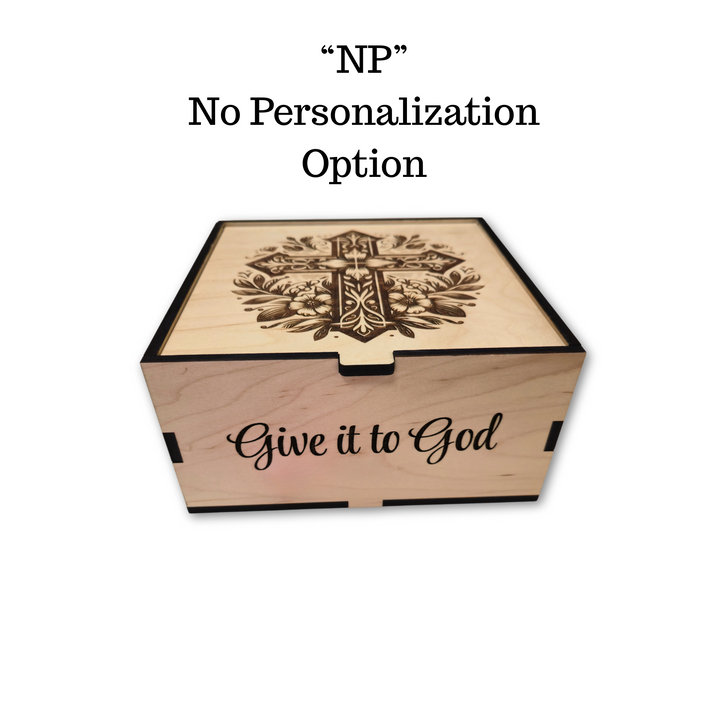 Give it to God Prayer Box | Floral Cross