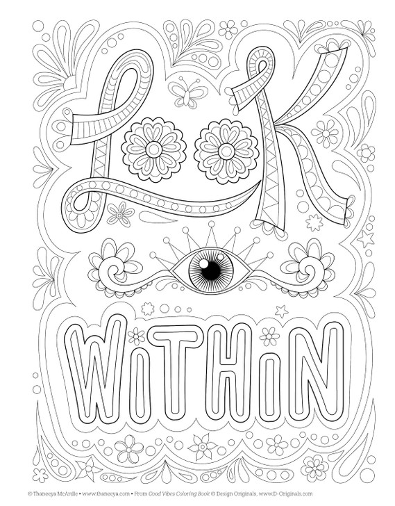 Design Originals Good Vibes Coloring Book