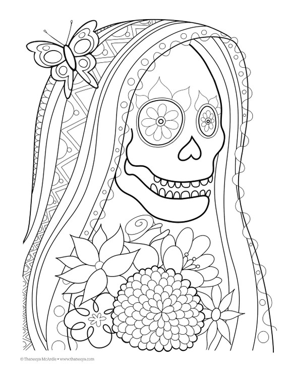 Design Originals Day of the Dead Coloring Book