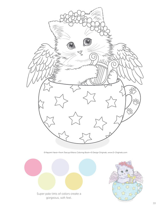 Design Originals Coloring Book | Teacup Kittens