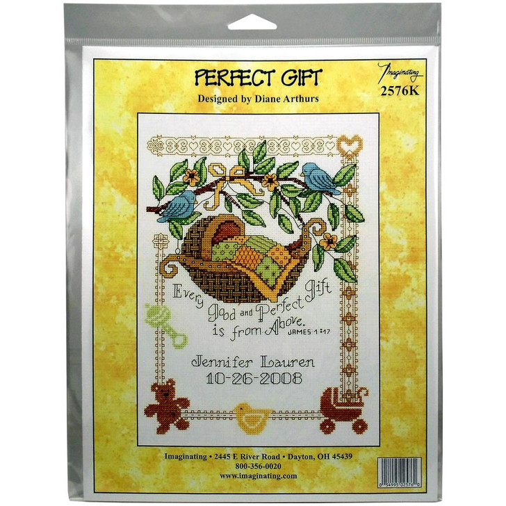 Imaginating Perfect Gift Birth Record Counted Cross Stitch Kit