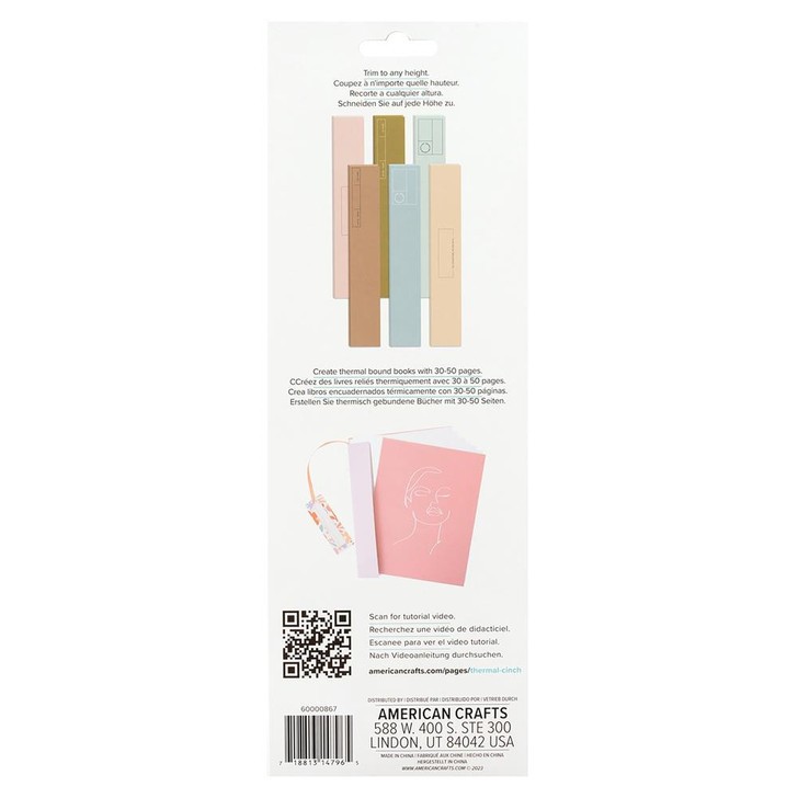 We R Makers Thermal Cinch Binding Spine 6/Pkg | Labels