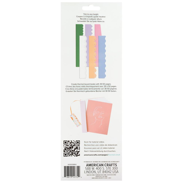 We R Makers Thermal Cinch Binding Spine 6/Pkg | Diecut