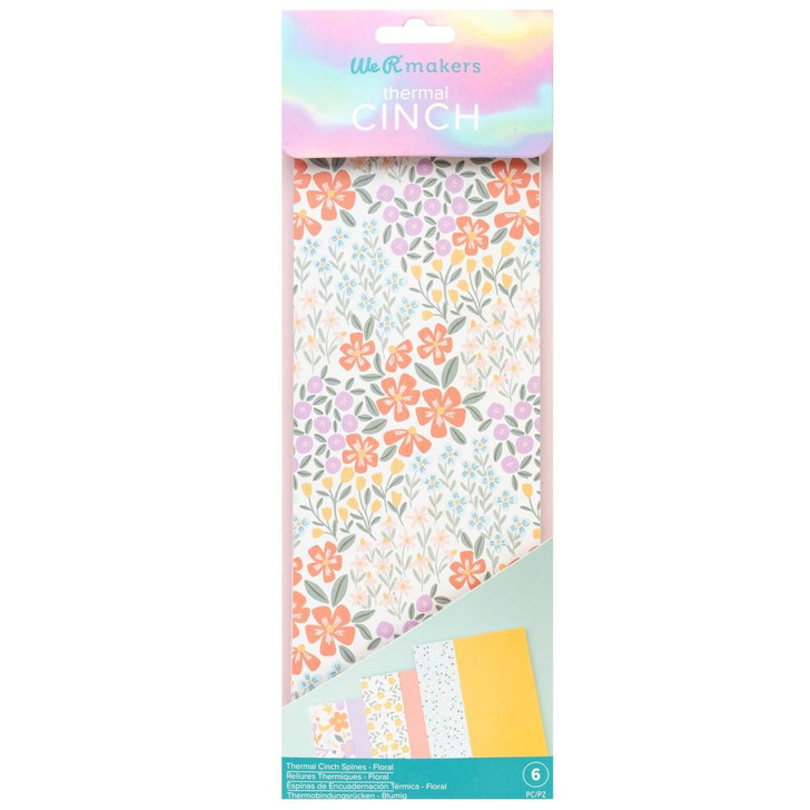 We R Makers Thermal Cinch Binding Spine 6/Pkg | Floral