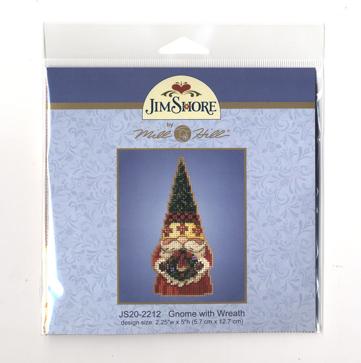Mill Hill Counted Cross Stitch Kit | Jim Shore Gnome With Wreath