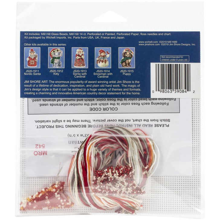 Mill Hill Counted Cross Stitch Kit | Jim Shore Nordic Snowman