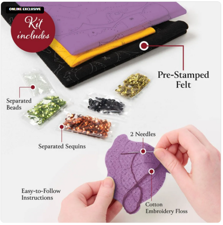 Bucilla Felt Applique Wall Hanging | Halloween Countdown