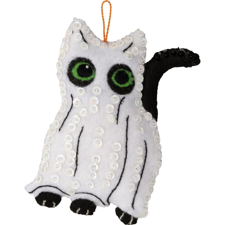Bucilla Purrfectly Spooky Felt Applique Ornaments Kit 6/Pkg