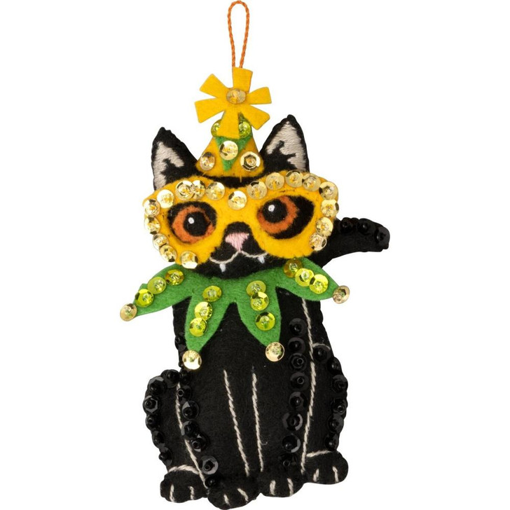 Bucilla Felt Applique Ornaments Kit 6/Pkg | Purrfectly Spooky
