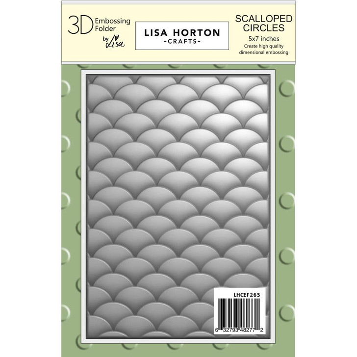 Lisa Horton Crafts Scalloped Circles 3D Embossing Folder
