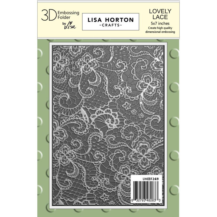 Lisa Horton Crafts 3D Embossing Folder | Lovely Lace