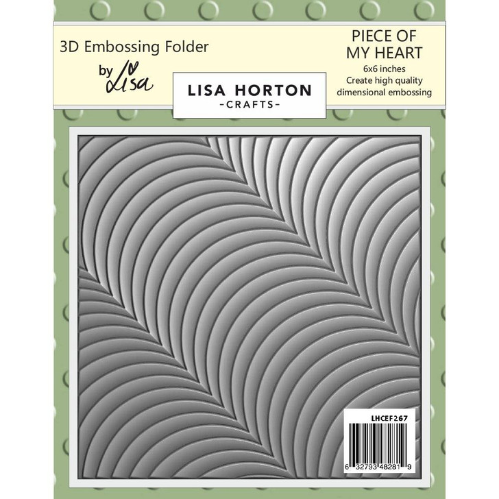 Lisa Horton Crafts Piece Of My Heart 3D Embossing Folder