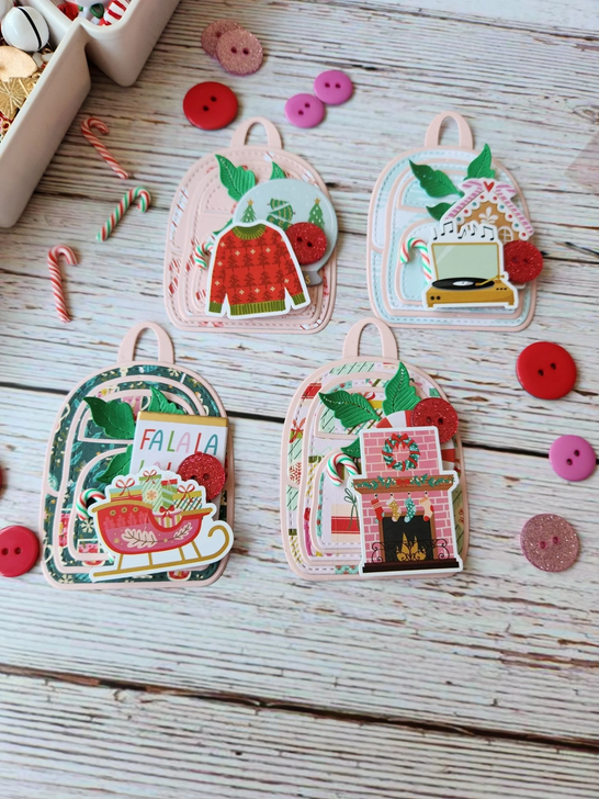 Buttons Galore Flatbackz Embellishments 7/Pkg | Candy Canes