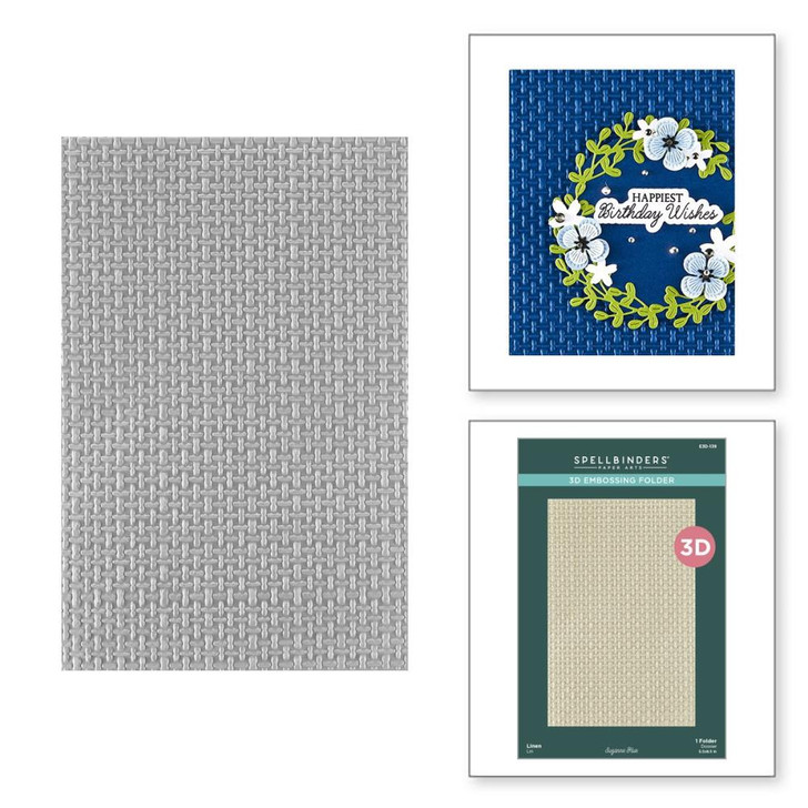 Spellbinders 3D Embossing Folder | Linen